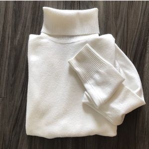 French Connection White Turtleneck Sweater